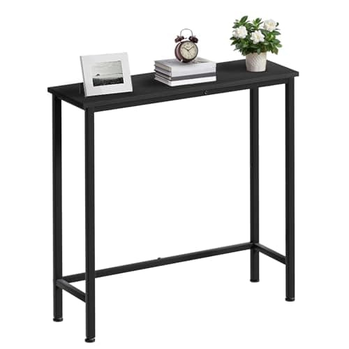 Slim Black Console Table