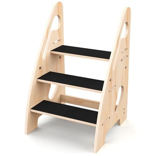 Wooden Adjustable Step Stool