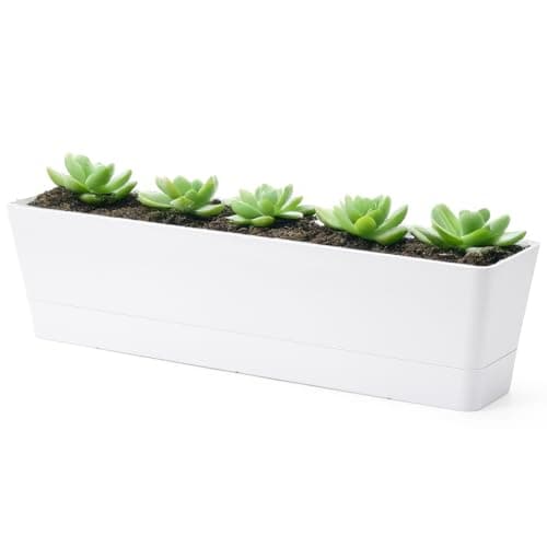 16-Inch White Planter
