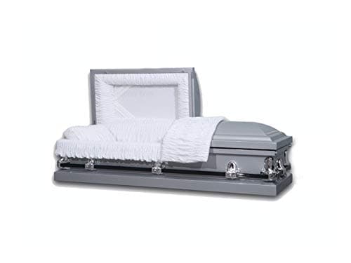 Gloss Silver Metal Casket