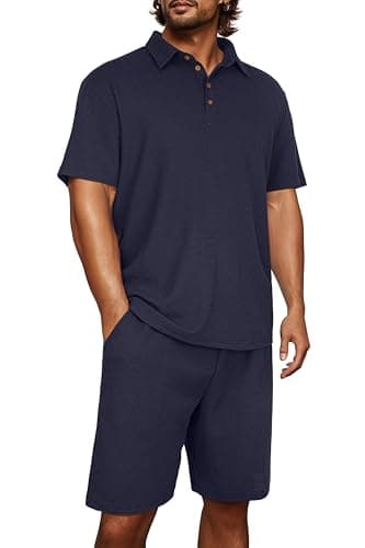Waffle Knit Polo Set