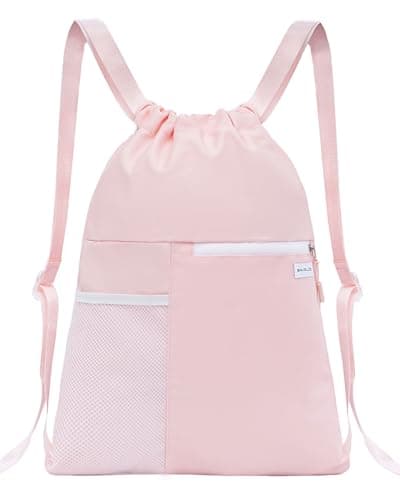 Drawstring Backpack with Pockets