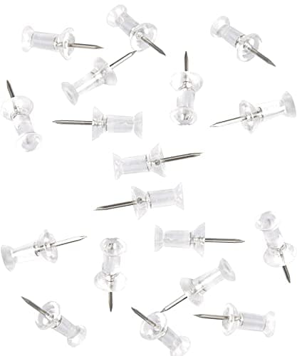 100-Pack Clear Push Pins