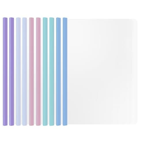 10 Clear Sliding Bar Folders