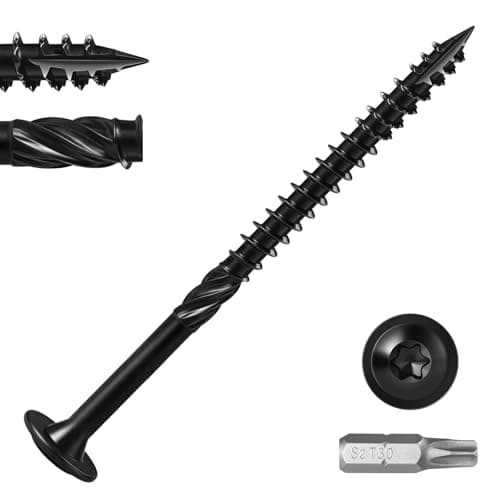 6" Black Lag Screws