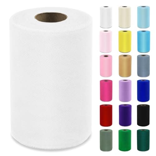 White Tulle Fabric Roll