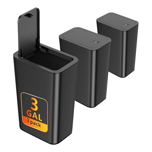 3-Pack Slim Wastebaskets