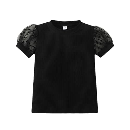 Puff-Sleeve Knit Tee