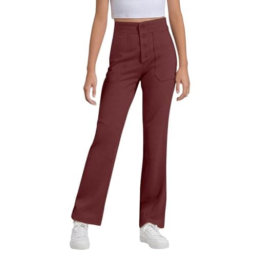 Girls Stretchy Straight Pants
