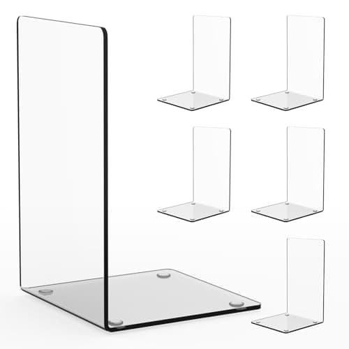 6-Pack Clear Bookends