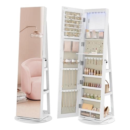 SONGMICS Frameless Jewelry Armoire