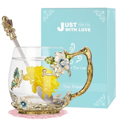 Floral Glass Mug