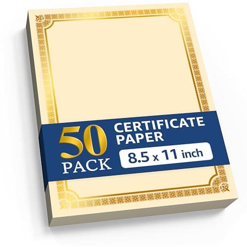JUZARI Gold Certificate Paper