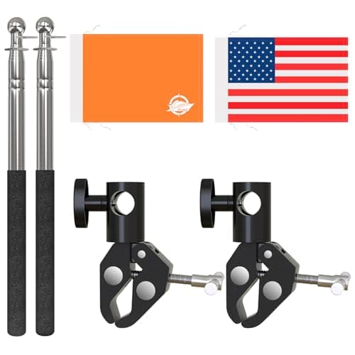 Stainless Dual Flag Kit