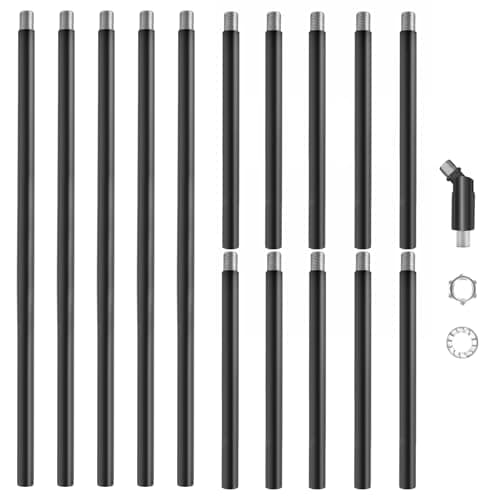 Matte Black Rod Set