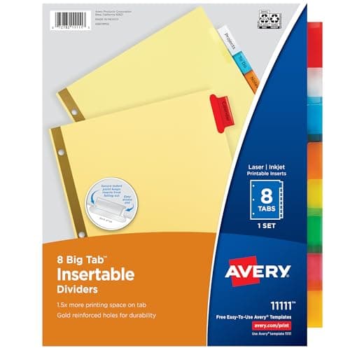 Budget Paper Dividers