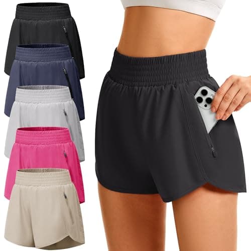 High-Waist Zipper Shorts