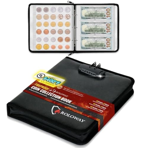 ROLOWAY Fireproof Coin Book