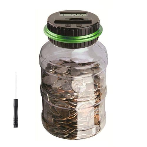 Digital Coin Counting Jar