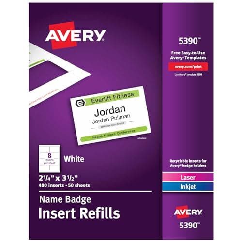 Avery Printable Inserts