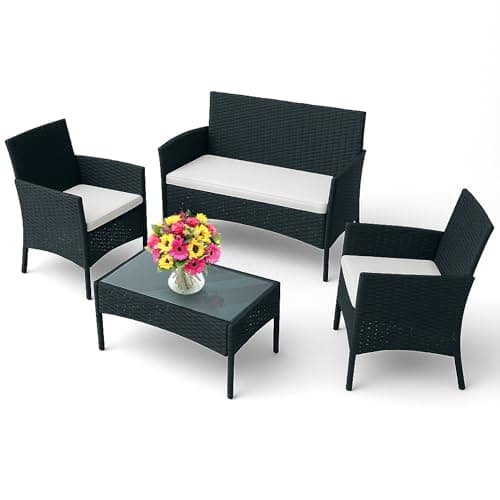 Compact 4-Piece Rattan Set