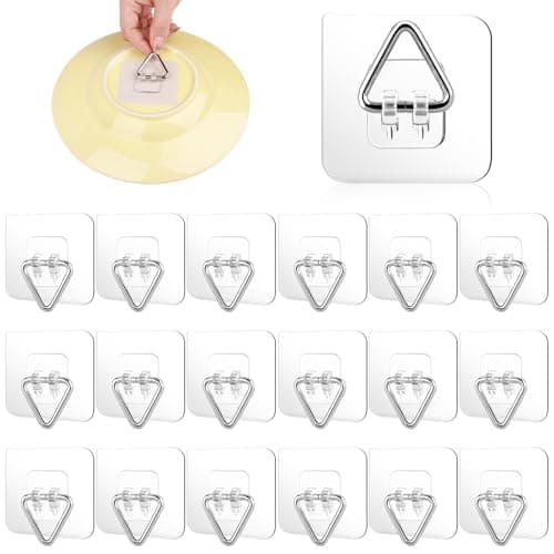 Clear Adhesive Plate Hangers