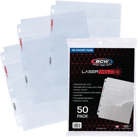 BCW LaserWeld Coin Pages