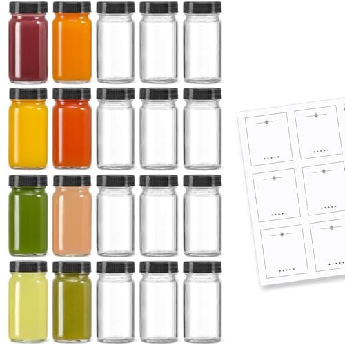 20-Pack Mini Glass Bottles