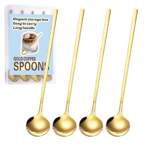YALLMISYWELL Long Gold Spoons