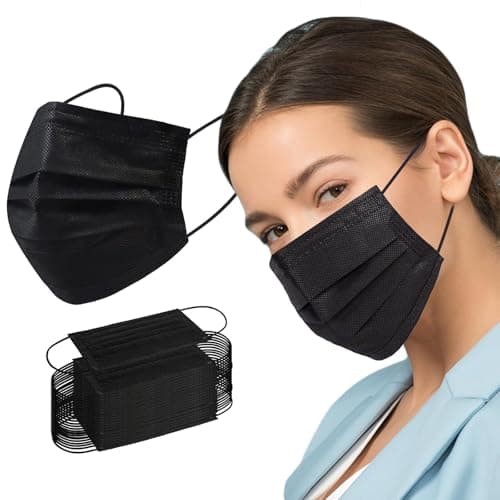 Breathable 3-Ply Black Mask