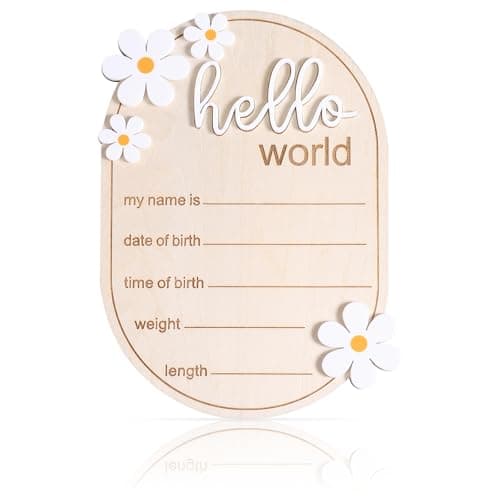 Wooden Newborn Announcement