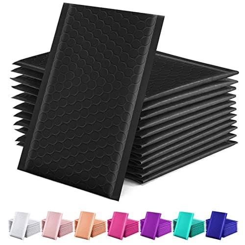 Black 4x8 Bubble Mailers