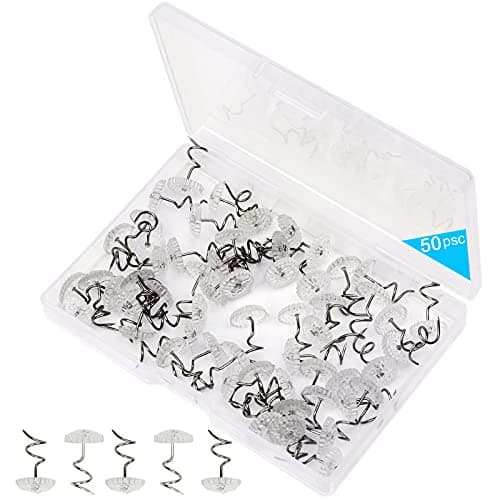 Clear Spiral Bed Pins