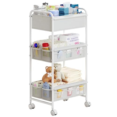 Rolling Diaper Cart Organizer