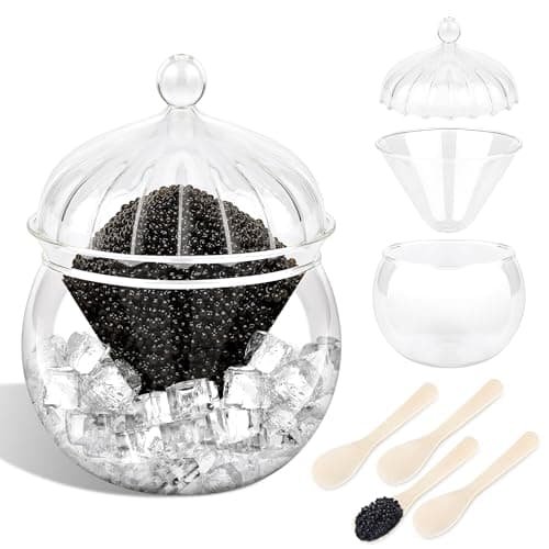 Glass Caviar Serving Set