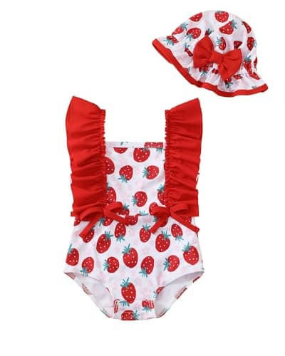 Strawberry Ruffle Swimsuit