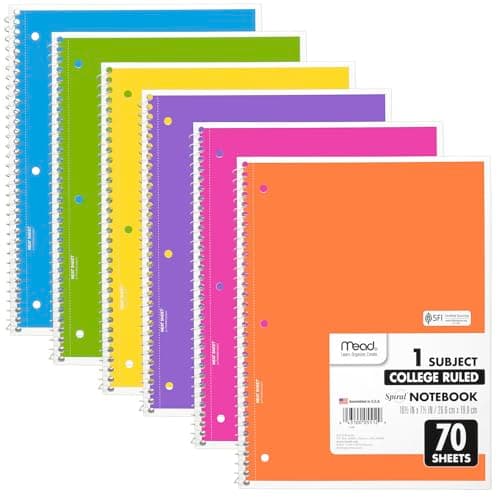 6-Pack Colorful Notebooks
