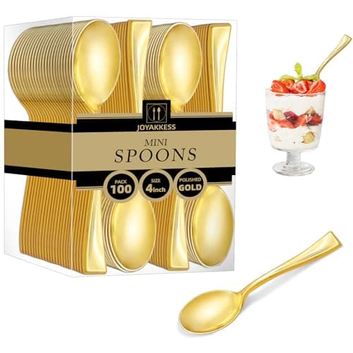 Gold Mini Dessert Spoons