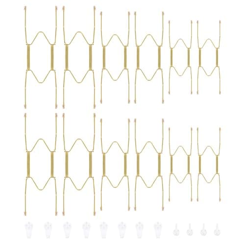 12‑Piece Stainless Plate Hangers