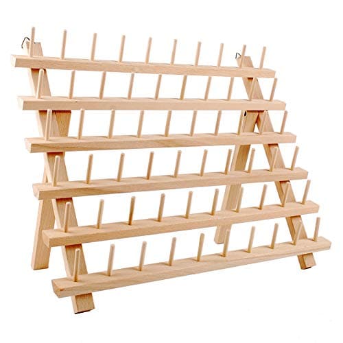 60-Spool Wooden Rack