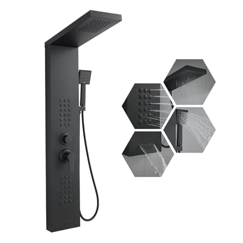Matte Black Shower Tower