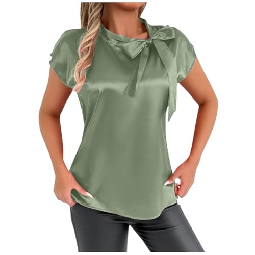 Mock Neck Satin Top