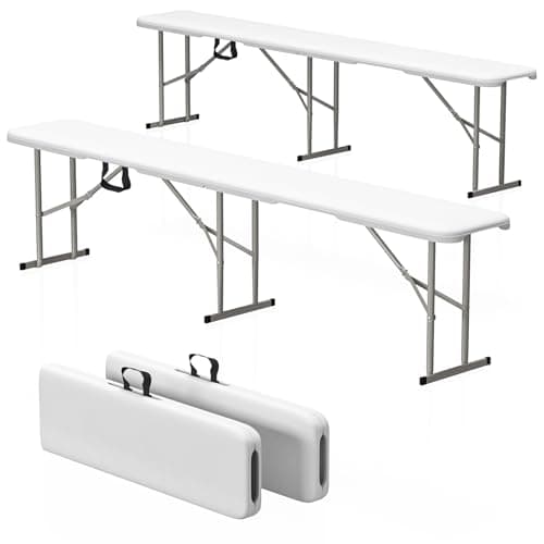 2-Pack 6ft Folding Benches