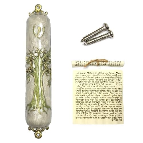 Hand-Painted Enamel Mezuzah