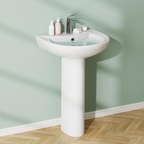 Compact Ceramic Pedestal Sink