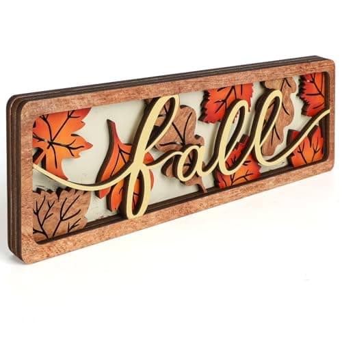 Vintage Fall Leaf Sign