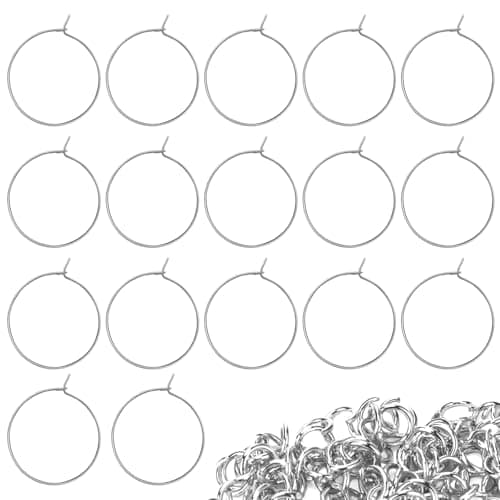 Silver Wine Charm Rings