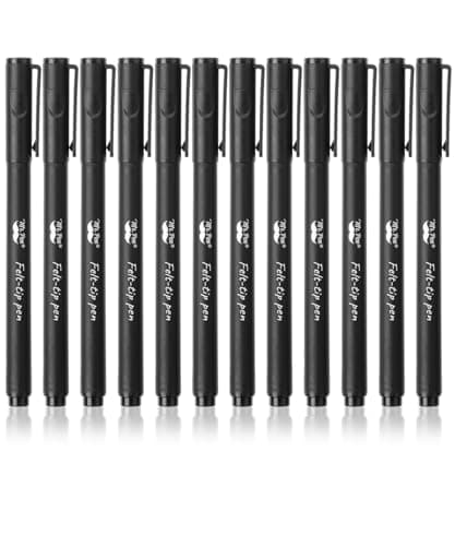 Felt Tip Black Pens