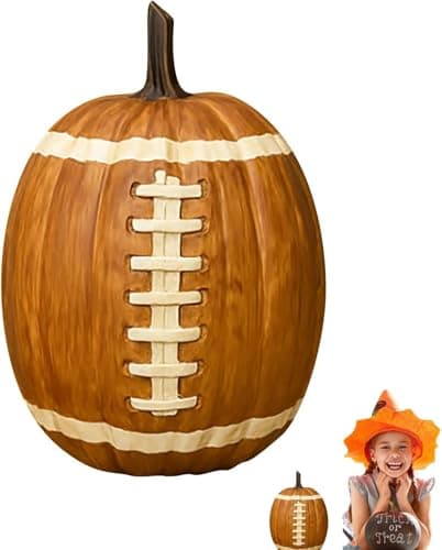 Football Pumpkin Figurine