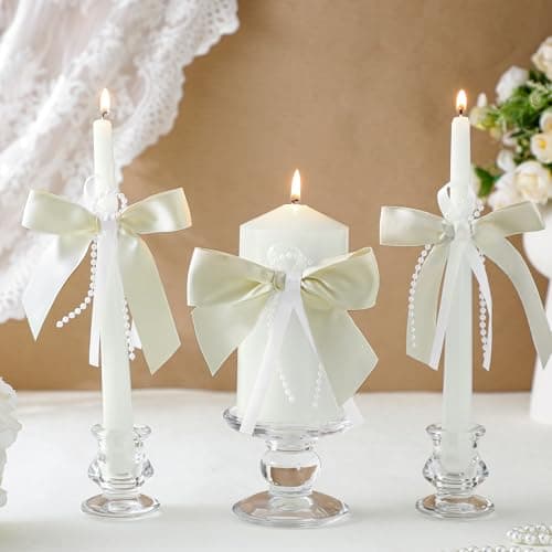Satin Bow Unity Candles